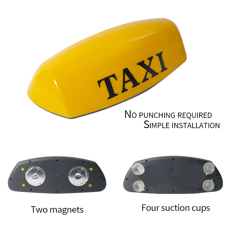 Carfu Car Accessories 12V Taxi Cab Sign Roof Top Car Magnetic Lamp AC-763 LED Light Waterproof TAXI Roof Bright Lamp