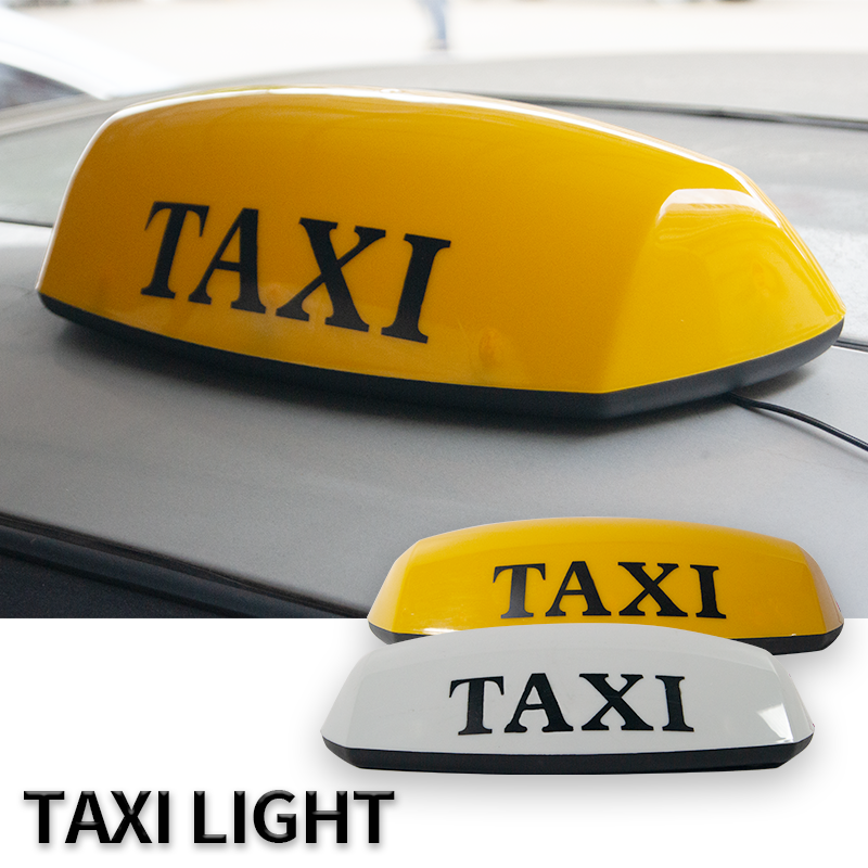 Carfu Car Accessories 12V Taxi Cab Sign Roof Top Car Magnetic Lamp AC-763 LED Light Waterproof TAXI Roof Bright Lamp
