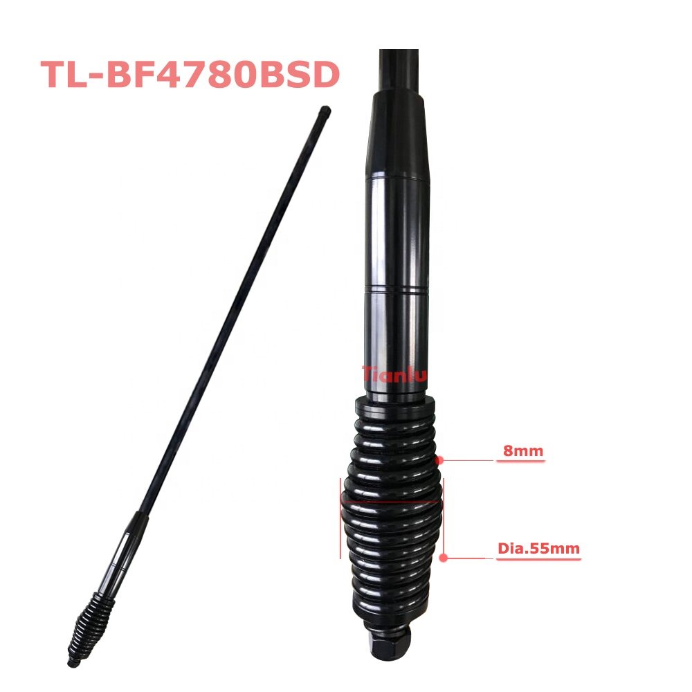Bullbar off road heavy duty Dia. 5.5cm UHF CB 477MHz 6.5dbi big ferrule spring base antenna