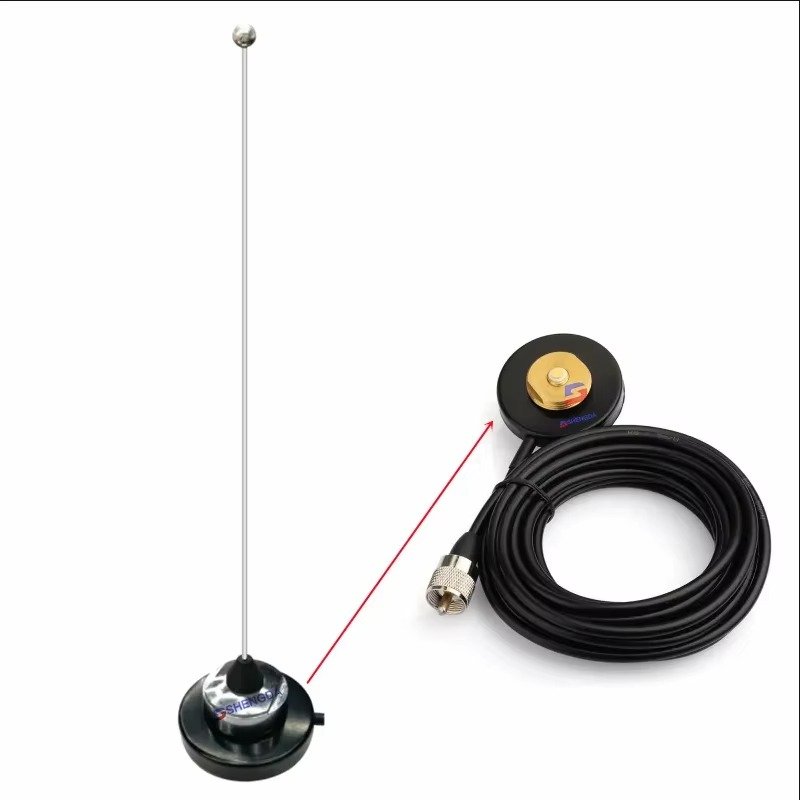 VHF 136-174MHz Mobile Antenna Stainless Steel Whip Ham Radio Antenna NMO Communication Car Radio Antenna