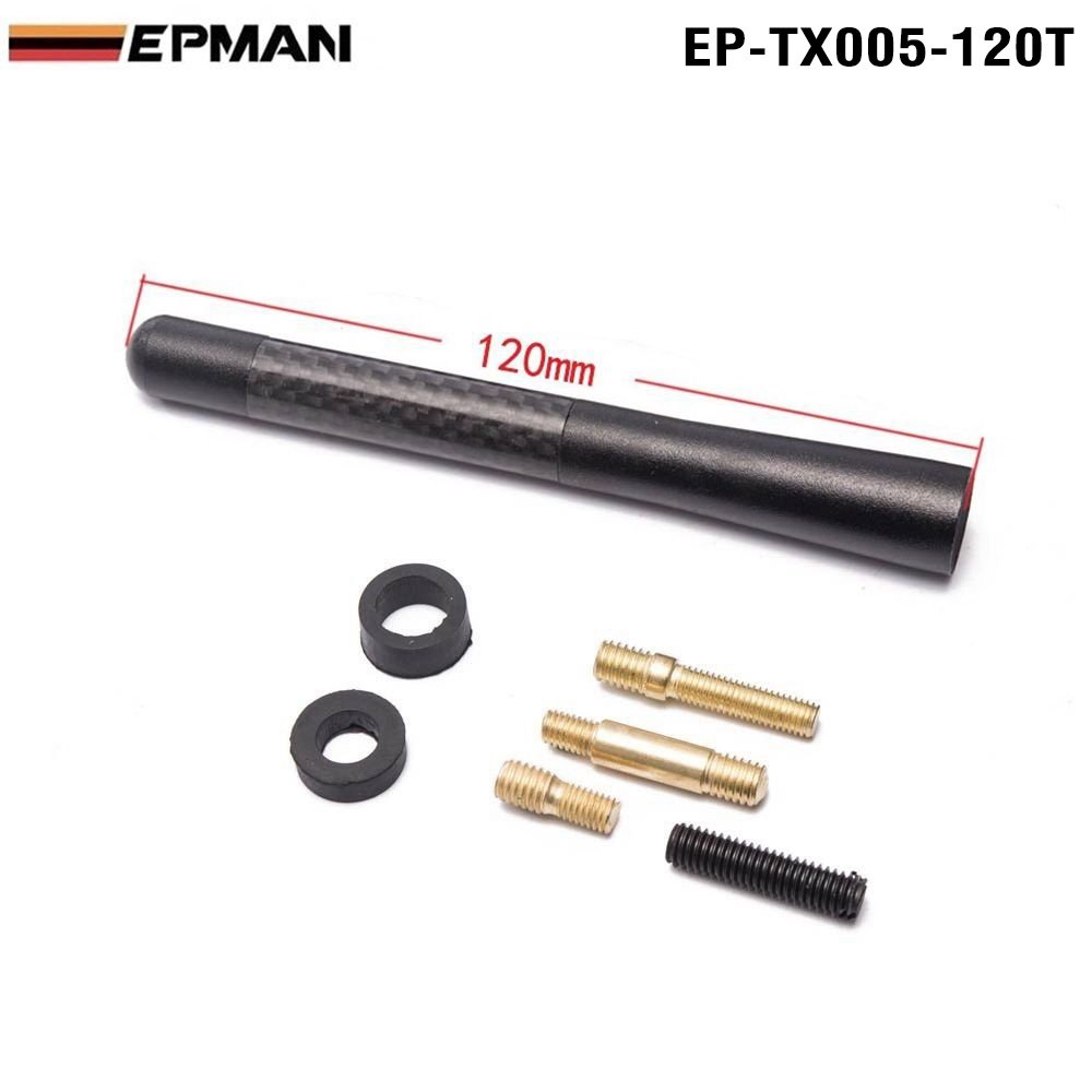 EPMAN Universal Car Black Antenna 3.5cm 8cm 12cm Truck Shark Fin Roof Decorative Dummy Carbon Fiber Aerial EP-TX001-TX002-TX005
