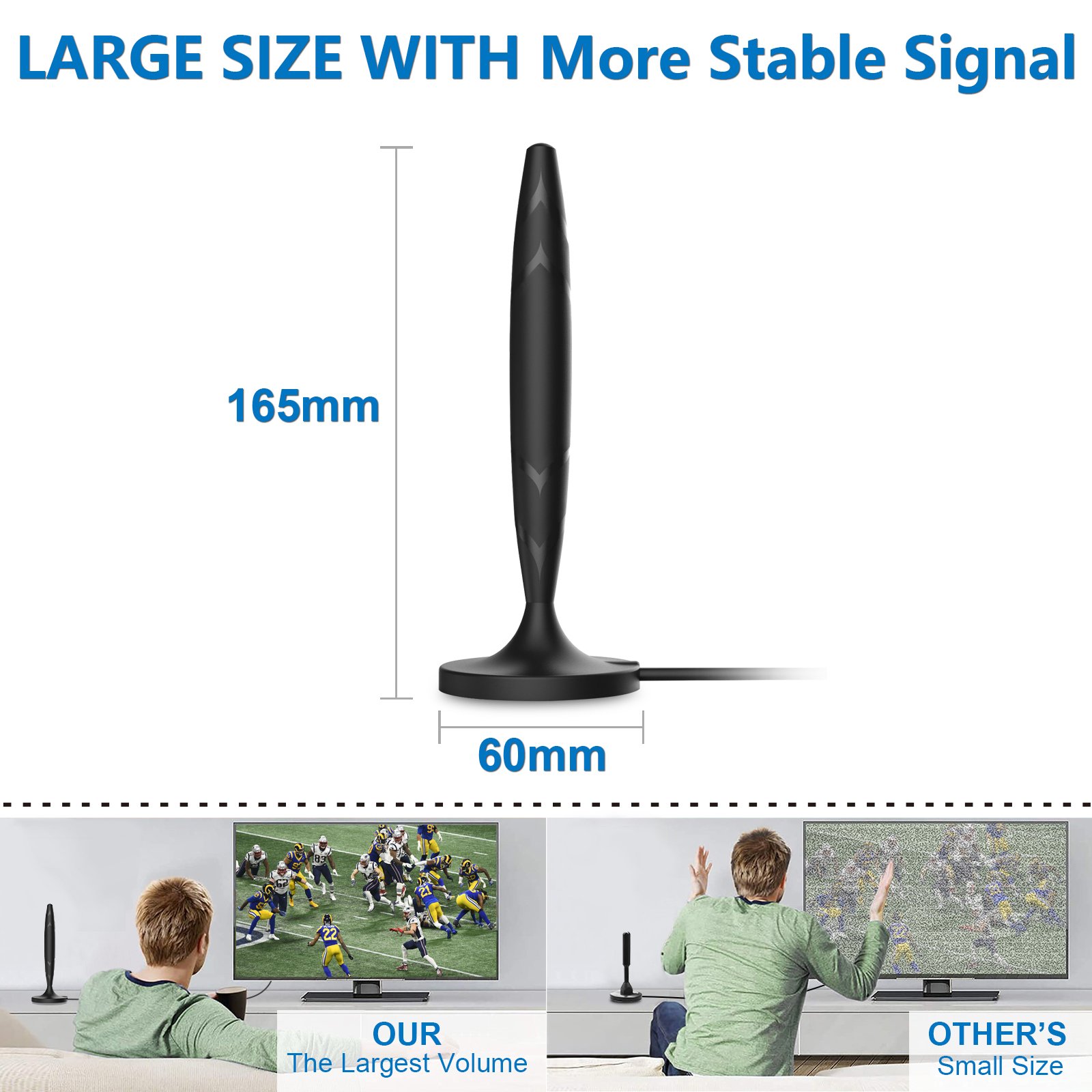 Best Selling Antuko 4K 1080P Digital and Analog Tv Antenna Digital Hdtv Antenna Dvbt Antenna for Free Local Channels