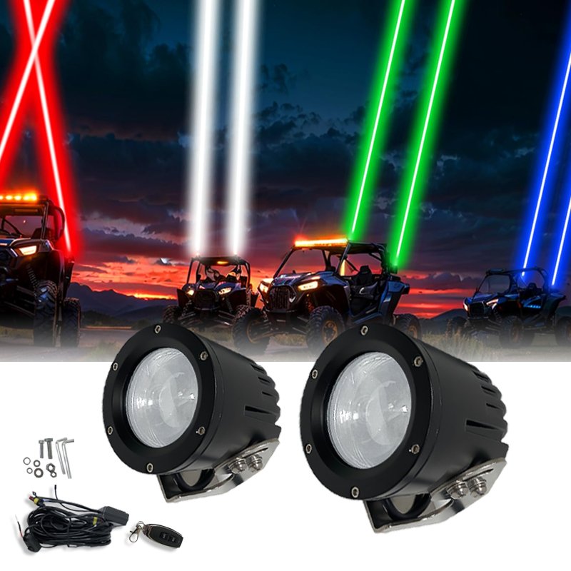 2pc Laser Led Whip Lights Rgbw Remote RGB Laser LED Whip Light Car with Wire