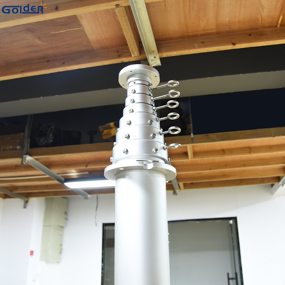 Golden Telescopic Mast Manufacturers Vertical Telescopic Masts with Saddle Clamp