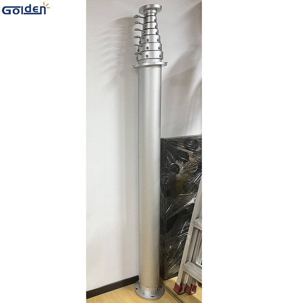 Golden Telescopic Mast Manufacturers Vertical Telescopic Masts with Saddle Clamp