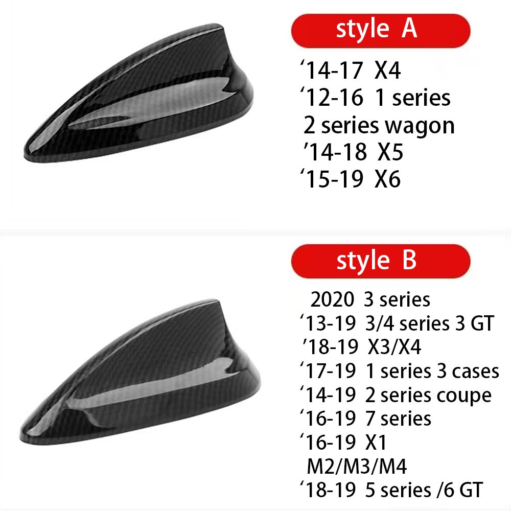Car Radome Paste Style Carbon Fiber Shark Fin Antenna Cover for BMW F10 F30 X1 X3 X4 X5 2