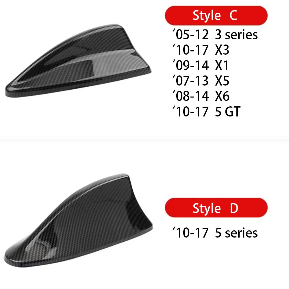 Car Radome Paste Style Carbon Fiber Shark Fin Antenna Cover for BMW F10 F30 X1 X3 X4 X5 2