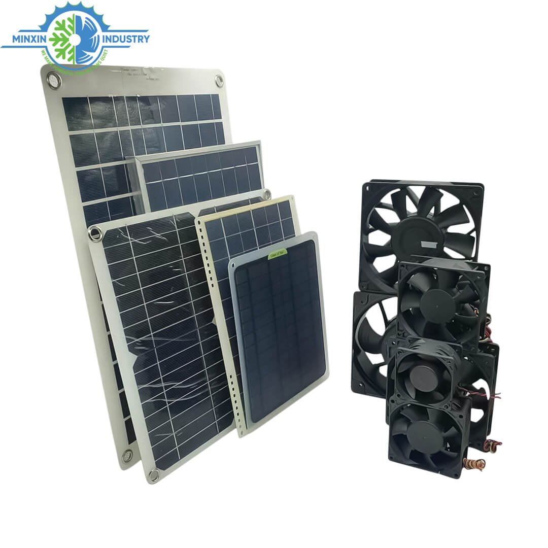 Solar Powered Thermostatic Window Exhaust Fan Small Solar Ventilation Fan for Shed Shipping Container and Car Vent