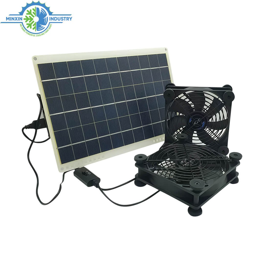 Solar Powered Thermostatic Window Exhaust Fan Small Solar Ventilation Fan for Shed Shipping Container and Car Vent