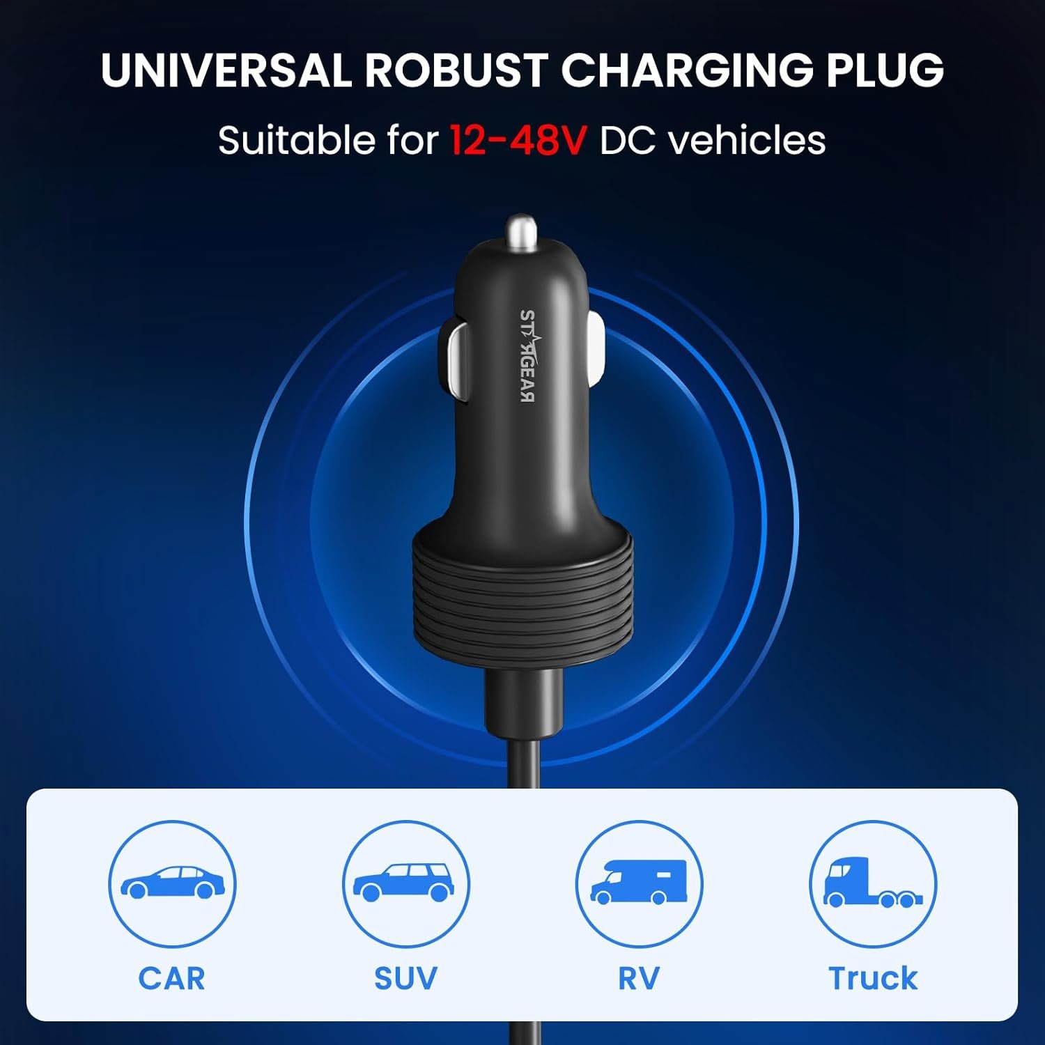 STARGEAR starlink mini power wire 12 volts car charger to dc cable for starlink mini