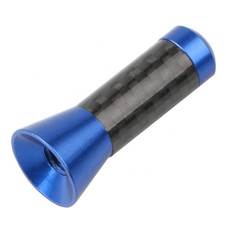 Universal Car 3.5 Cm Carbon Fiber Screw Aluminum Car Short Mast Antenna