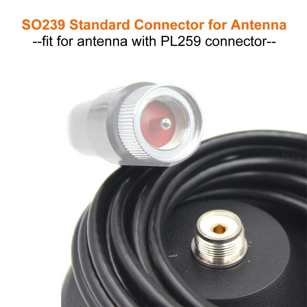 13cm Chassis Diameter Magnet With PL259 Port 5m Feeder Cable Walkie Talkie Mobile Transceiver Magnetic Antenna Base Radio JM-A03