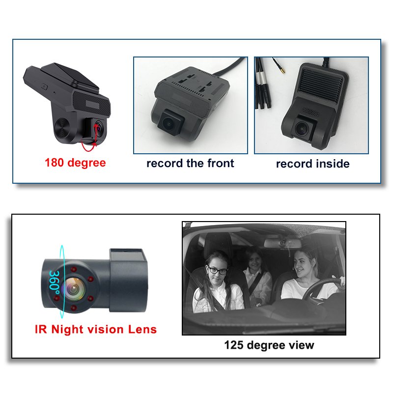 Auto Electronic Video Recorder Dual Dash Cam 4K Wifi Gps Truck MDVR Gsm Tracking Device Car MDVR Black Box DVR Dash Cam