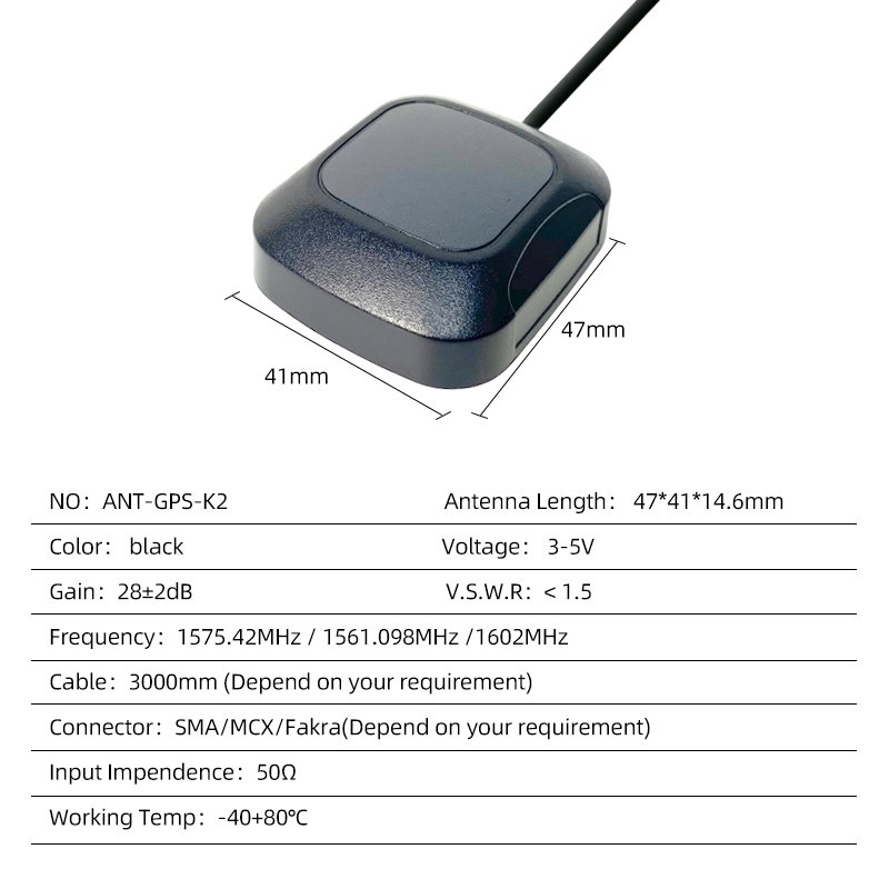 High Gain IP67 waterproof 20dbi GPS GNSS Antenna 1575.42mhz GPS Car Antenna With GT5 Connector