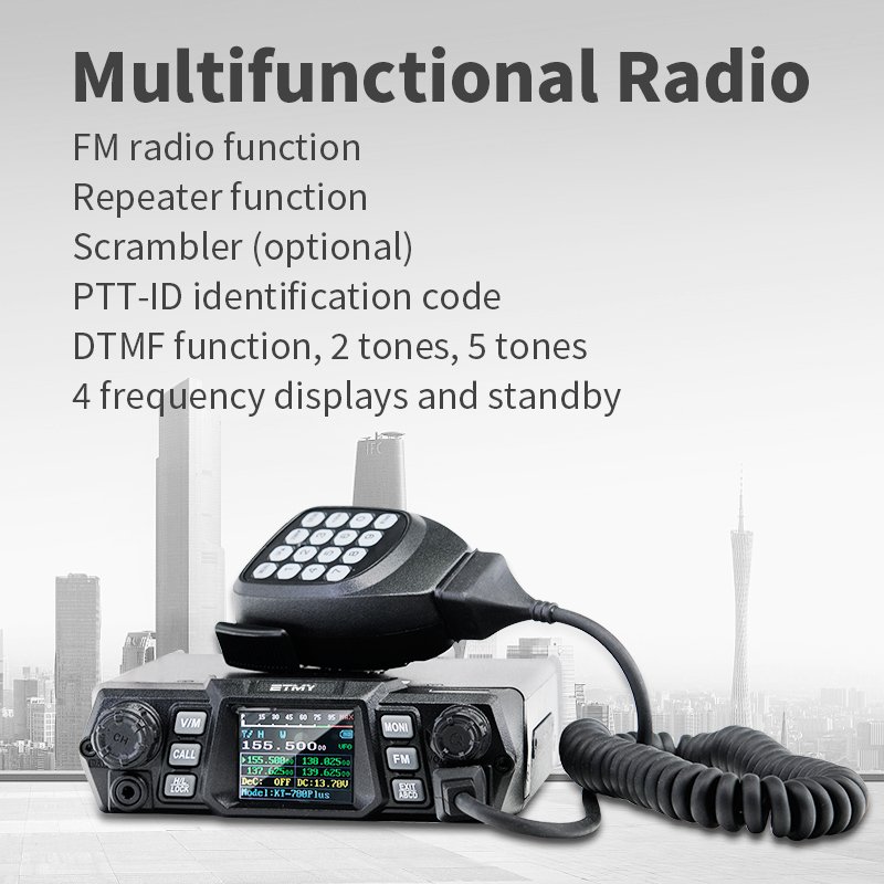 ETMY MT-690 100W 256 Channels Vhf Uhf Radio Car Set Walkie Talkie with Speaker Microphone From Ecom Technologys