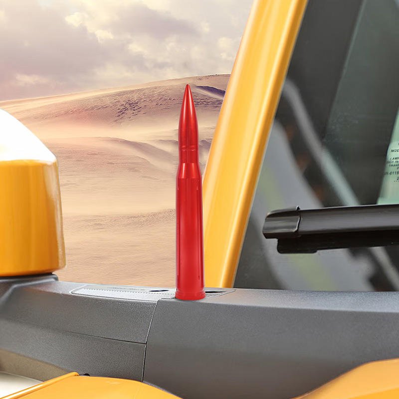 17cm Universal Car Bullet Antenna Roof 50 Cal Automotive Modification Universal Antenna Big Bullet Head Antenna