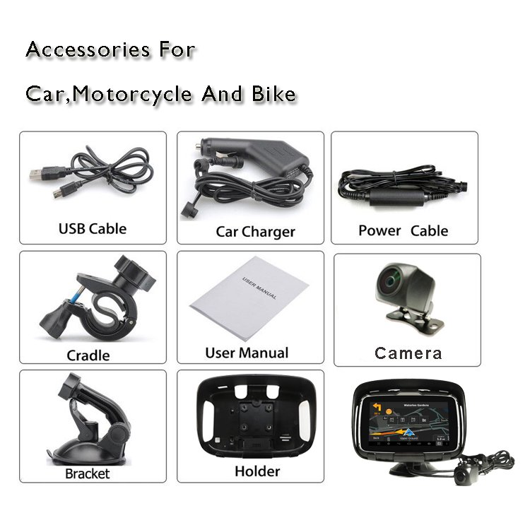 5 Inch Android GPS Navigator with Touch Screen BT Connectivity Multi-Functionality for Car Portable Use 1-Year Warranty