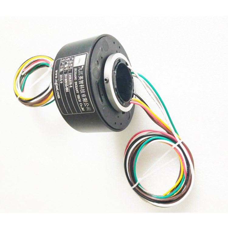 Ingiant Through Bore Electrical Slip Ring Rotary Joint ID 38mm 12 Rings For Cable Reels Power Connector Slip Ring