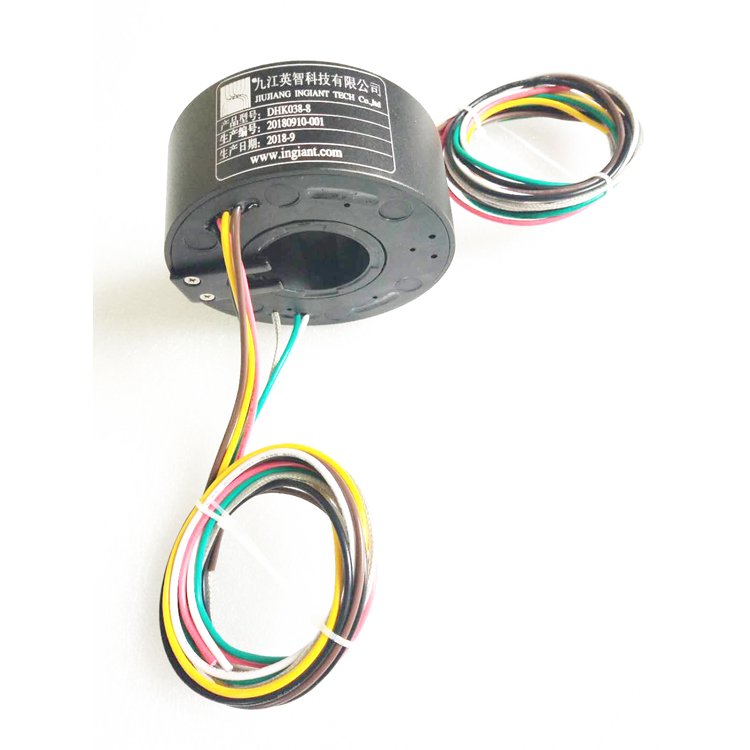 Ingiant Through Bore Electrical Slip Ring Rotary Joint ID 38mm 12 Rings For Cable Reels Power Connector Slip Ring
