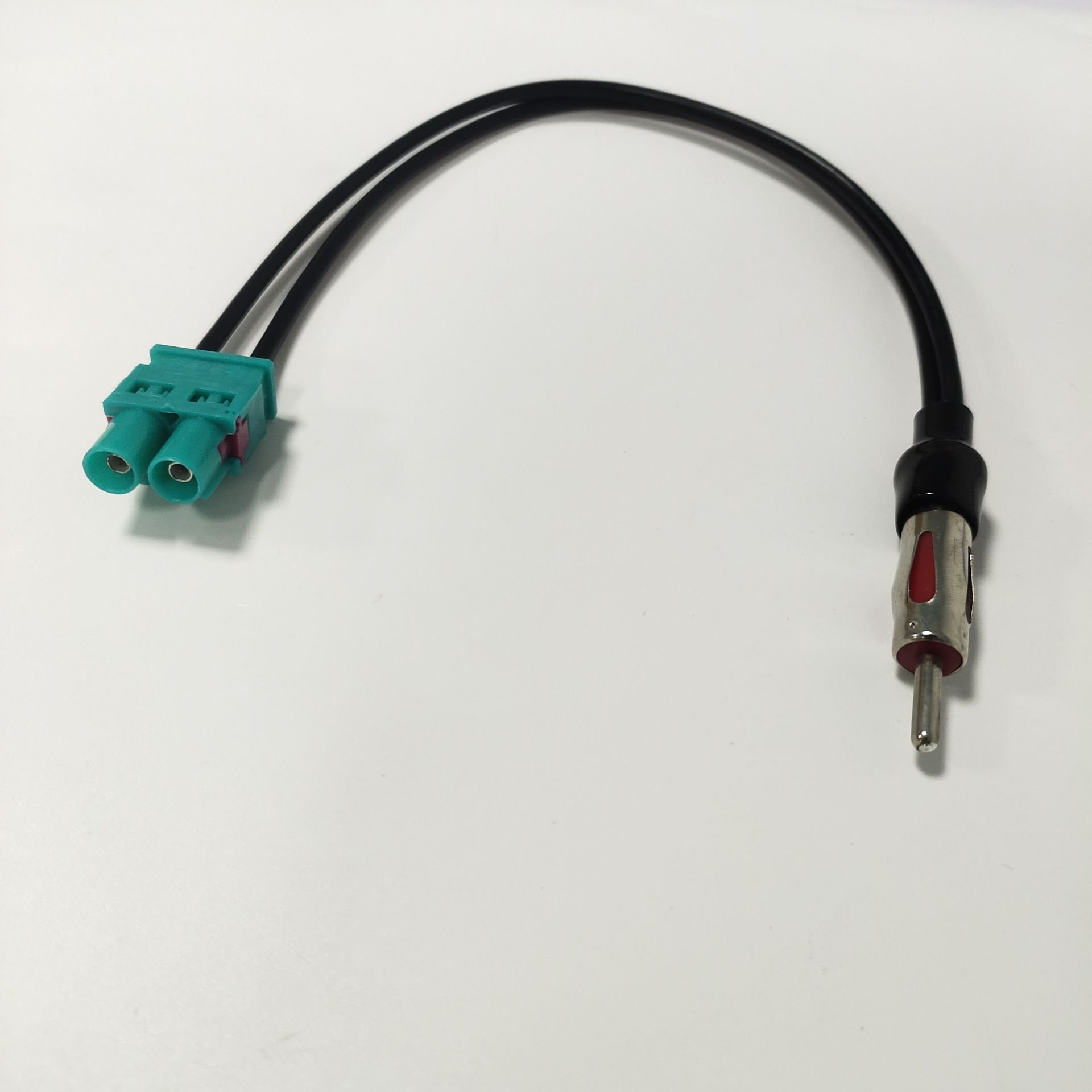 Dual Fakra Z Code Plug to DIN Antenna for Car FM Cable Assembly L=30CM