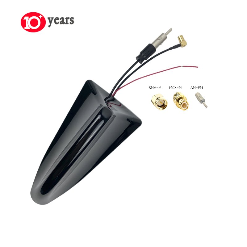 External Auto Decorative DAB AM/FM Radio Signal Booster Car Shark Fin Antenna