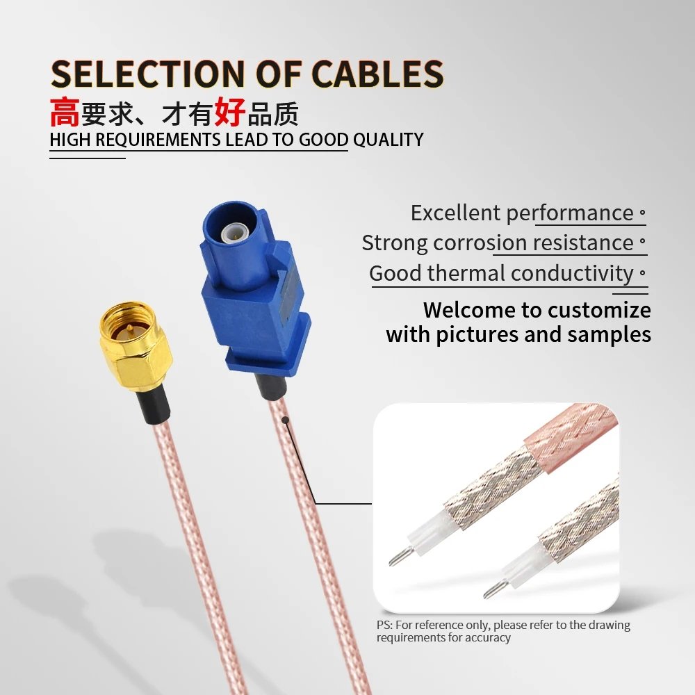 Pigtail Straight Fakra C Female to SMA Male RG174 RG316 Cable Car GPS Antenna Fakra Extension Cable 15CM