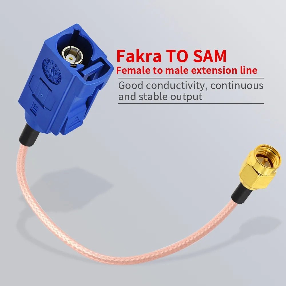 Pigtail Straight Fakra C Female to SMA Male RG174 RG316 Cable Car GPS Antenna Fakra Extension Cable 15CM