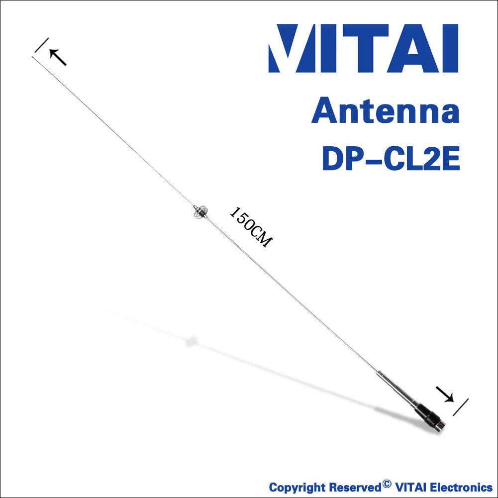 VITAI DP-CL2E Two Way Radio Long Range Antenna 144MHz Roof Mount Car Antenna