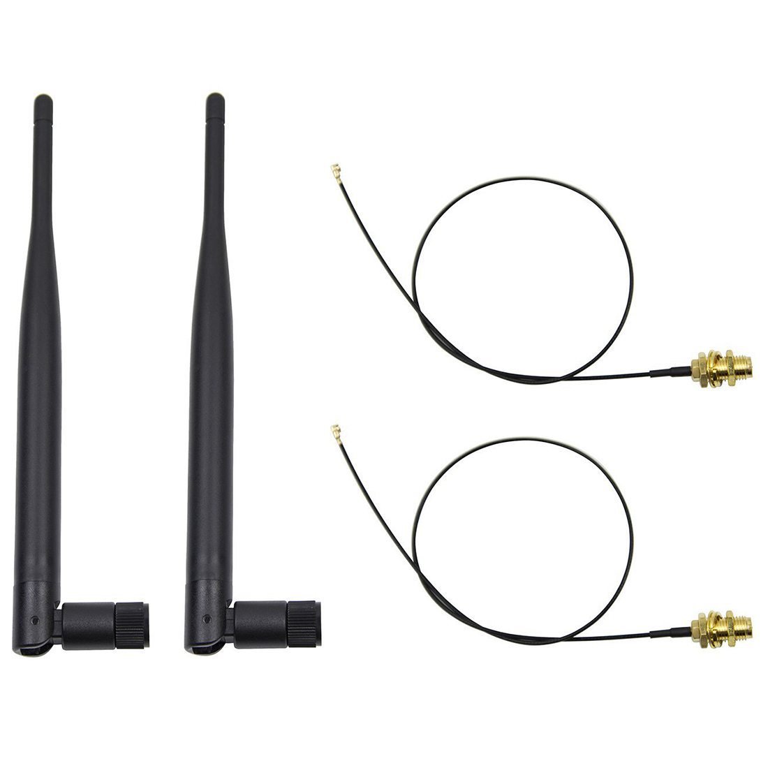 2.4Gwifi antenna 5dbi folding glue stick router antenna adapter cable female head female pin external antenna