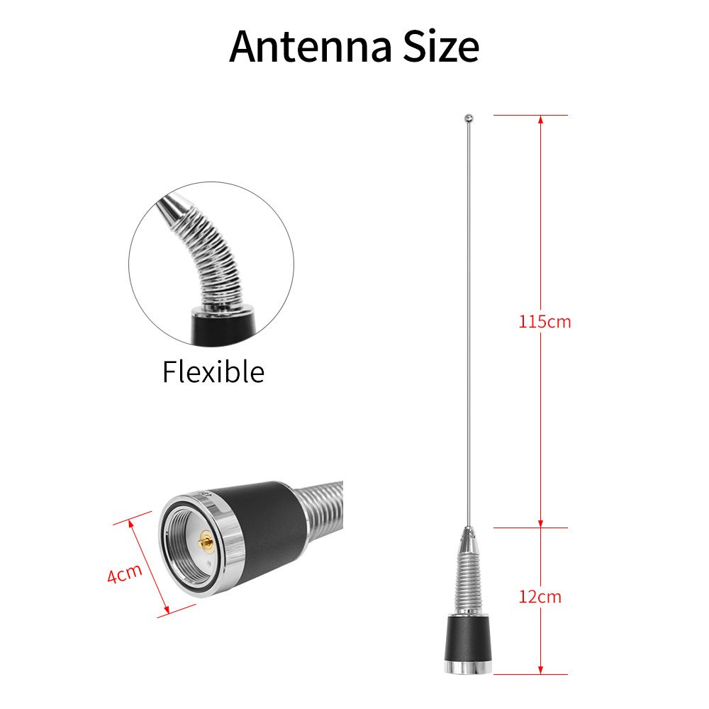 New Items Car UV Frequency Talker Vehicle Walkie-Talkie Antenna Stable Bendable Long Range Omni-Direction Antenna.