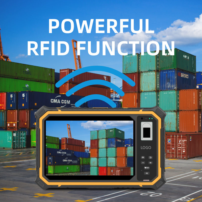 HUGEROCK T80 High Quality NFC RFID Reader 1000nit 18900mAh Wearable Barcode Rug Tablet PC Sunlight Readable 2D WiFi