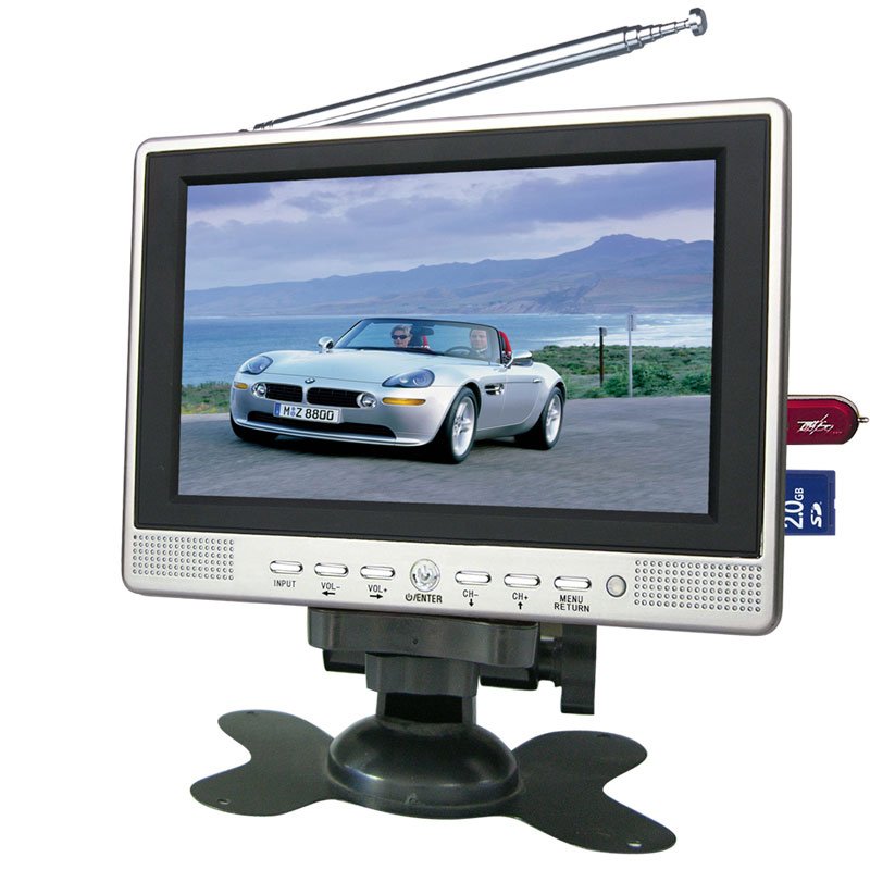 Low Price Small Size 7-inch LCD TV Monitor Desktop Remote Control Car Screen Portable Smart TV