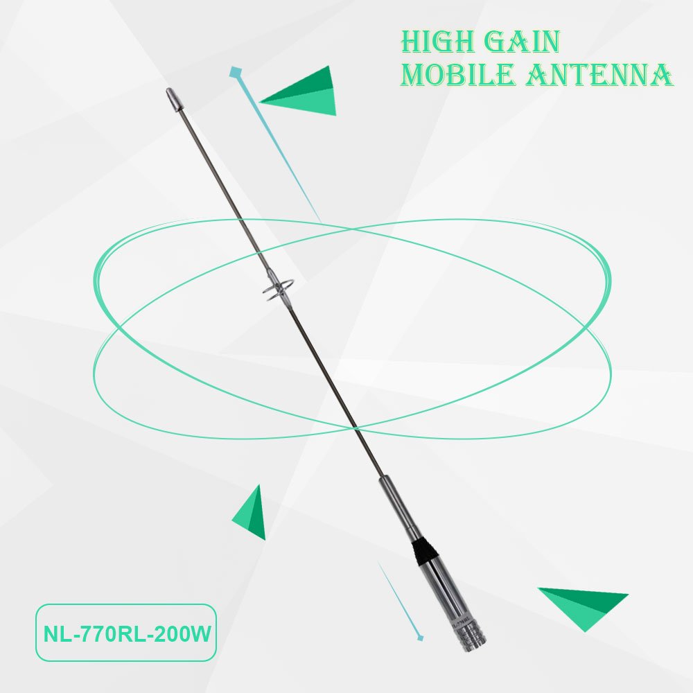 Original 200w NL-770RL Dual Band Antenna+RB-400 Antenna Clip Mount+5M Coaxial Cable for car Mobile Radio