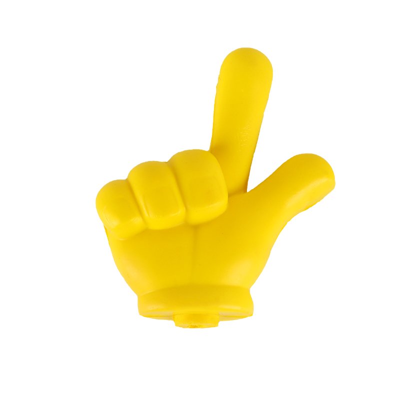New cute cartoon mini personality yellow finger gesture roof antenna decoration jdm car universal finger sponge antenna