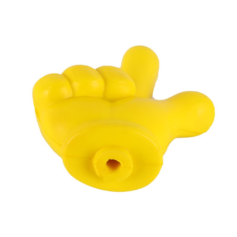 New cute cartoon mini personality yellow finger gesture roof antenna decoration jdm car universal finger sponge antenna
