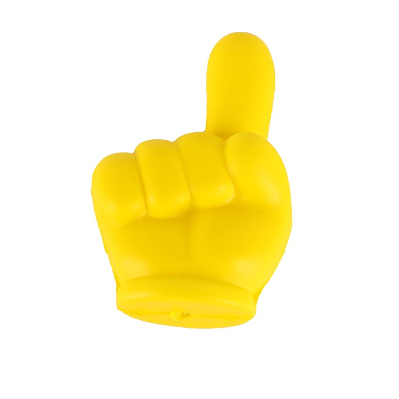 New cute cartoon mini personality yellow finger gesture roof antenna decoration jdm car universal finger sponge antenna