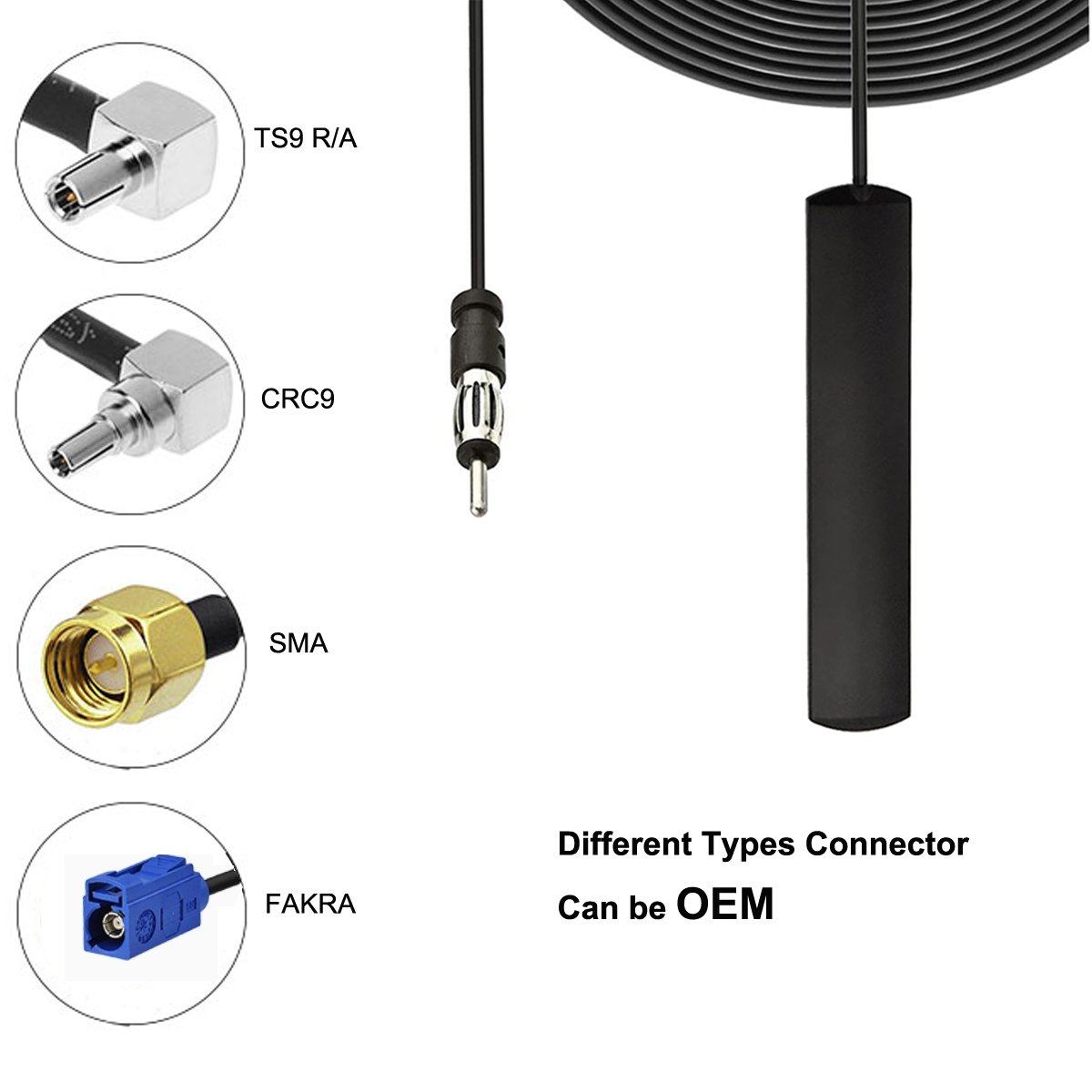 High Gain 3M Tape Patch Antenna FM Car 48~860 MHZ Antenna High Quality ABS Radome Antenna For Car
