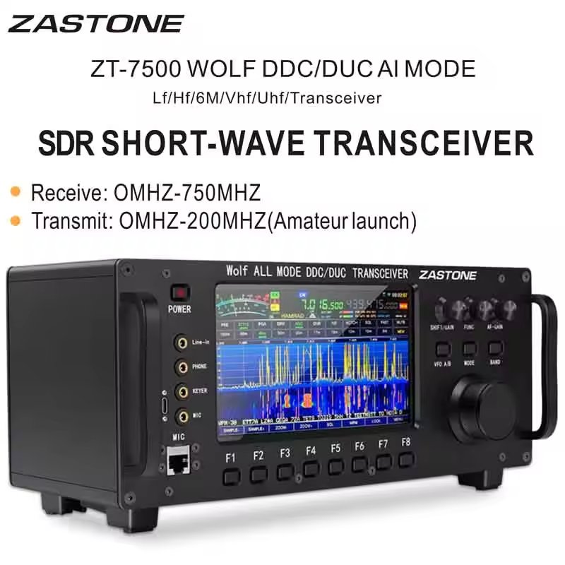 100W SDR Short Wave Transceiver RS-998 HF VHF DDC DUC All Mode Transceiver Amateur Ham Radio 0.5-750MHZ Receive Touch Screen