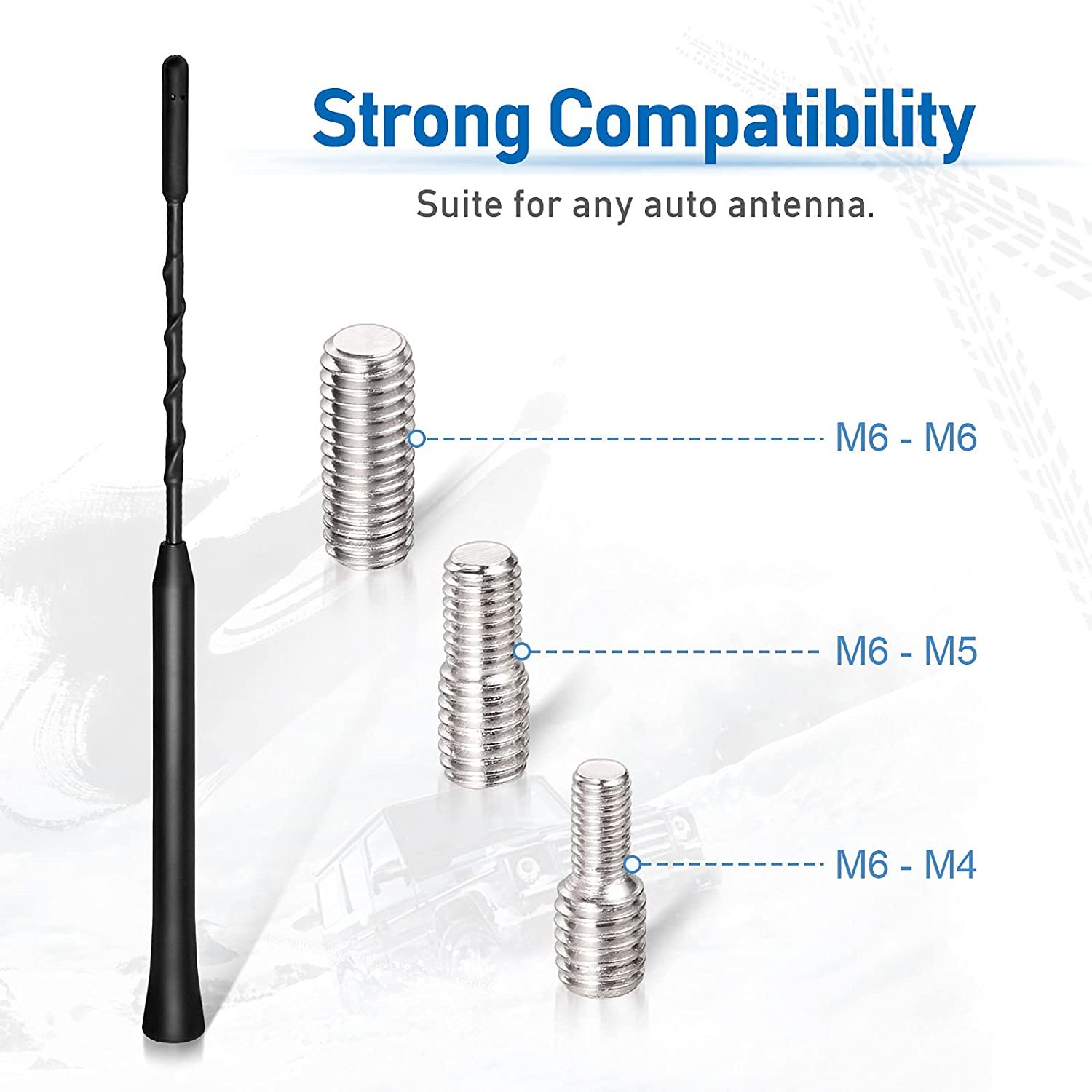 Universal Type Auto Short Rod Antenna 16cm/18cm M5 16V Car Radio FM AM GPS for All Car