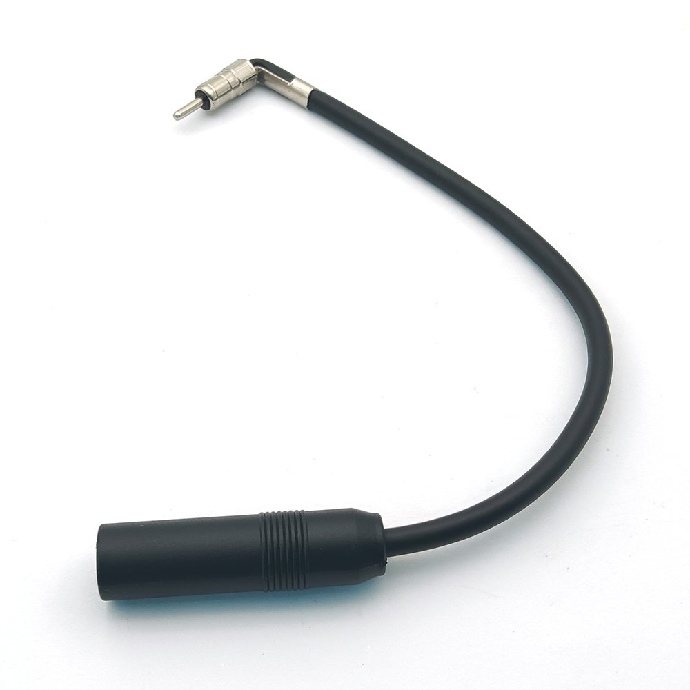 DIN Female socket to Angled DIN Male Plug Car Antenna Adapter Plug Cable for GM Ford Chrysler