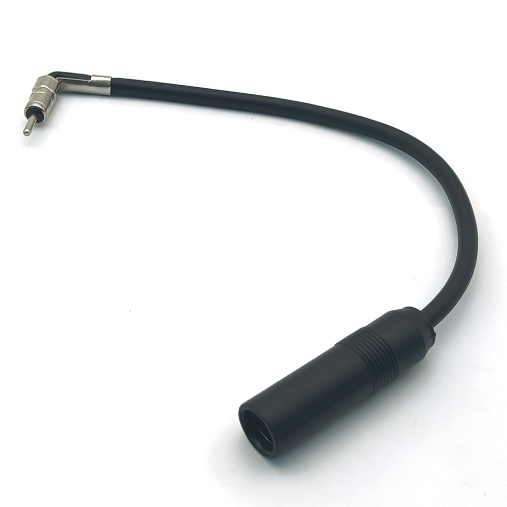 DIN Female socket to Angled DIN Male Plug Car Antenna Adapter Plug Cable for GM Ford Chrysler