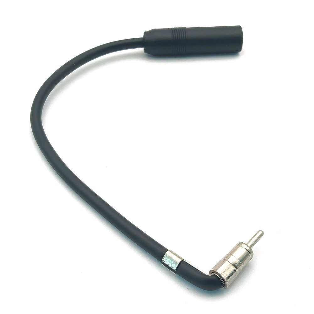 DIN Female socket to Angled DIN Male Plug Car Antenna Adapter Plug Cable for GM Ford Chrysler