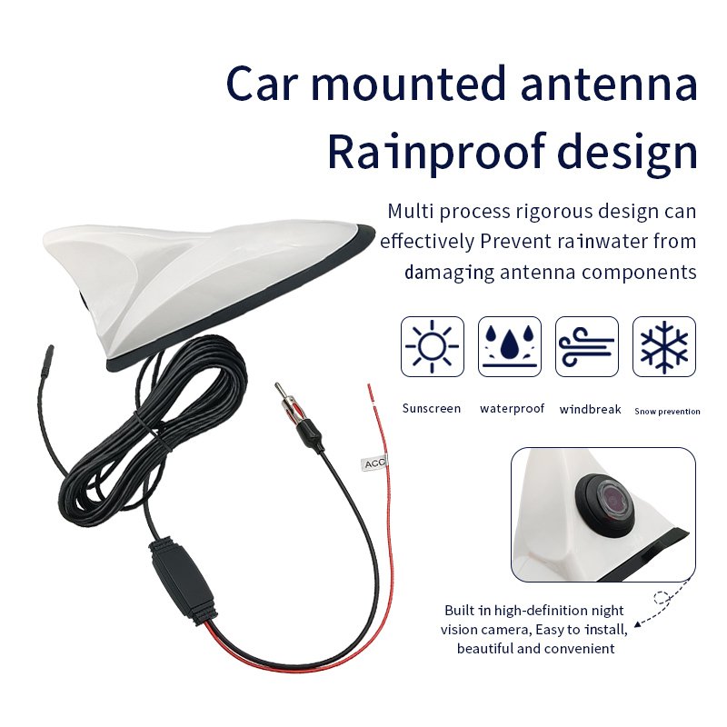 Roof Fin Shark Fin Radio AHD Streaming Media Monitoring Camera Antenna Front Mounted FM Antenna 1080 Camera