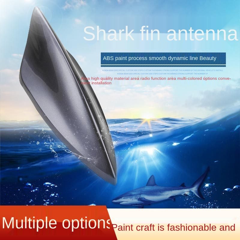 New Car Decoration Shark Fin Special Antenna With Signal Radio Roof Paste Tail Modification Without Holes