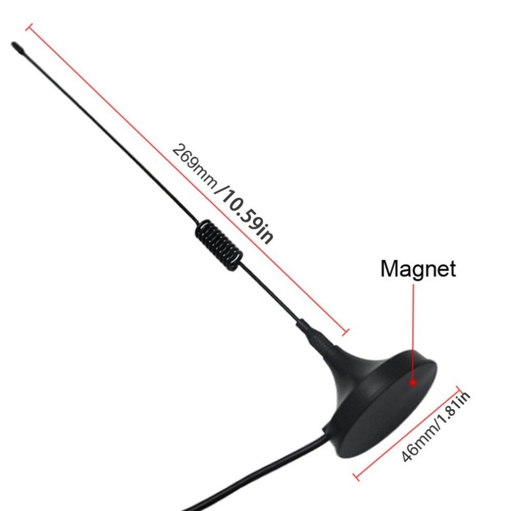 Car Am/Fm Radio Antenna Stereo Signal Backup Antenna with 3m Extension Cable CD Radio Antenna