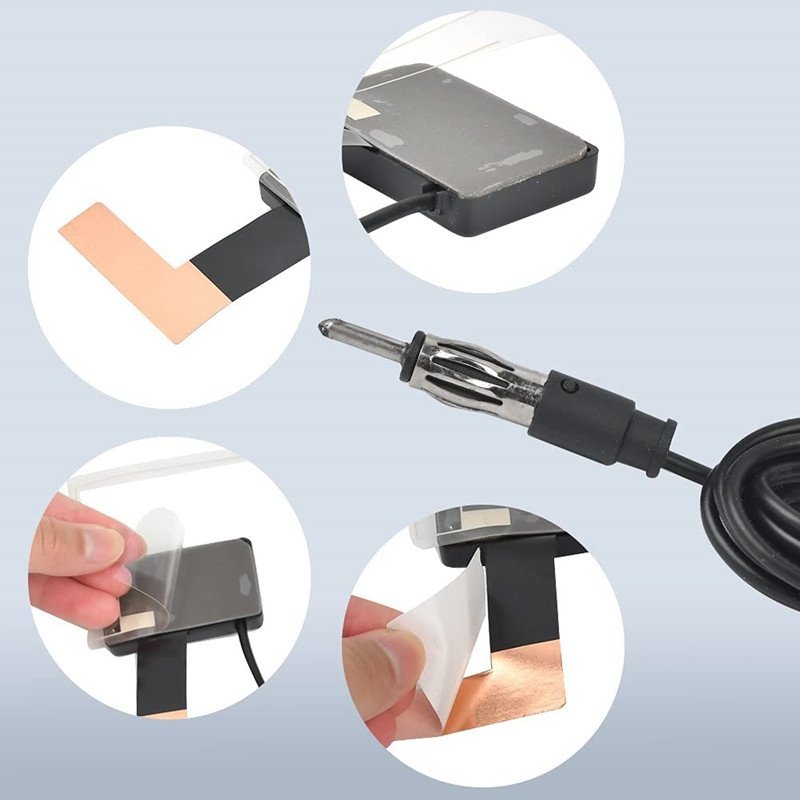 Universal Car Antenna FM/AM/DAB Radio Antenna With DIN Lantern Plug Stainless Steel DAB Car Antenna