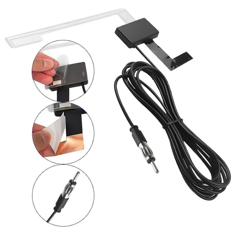 Universal Car Antenna FM/AM/DAB Radio Antenna With DIN Lantern Plug Stainless Steel DAB Car Antenna