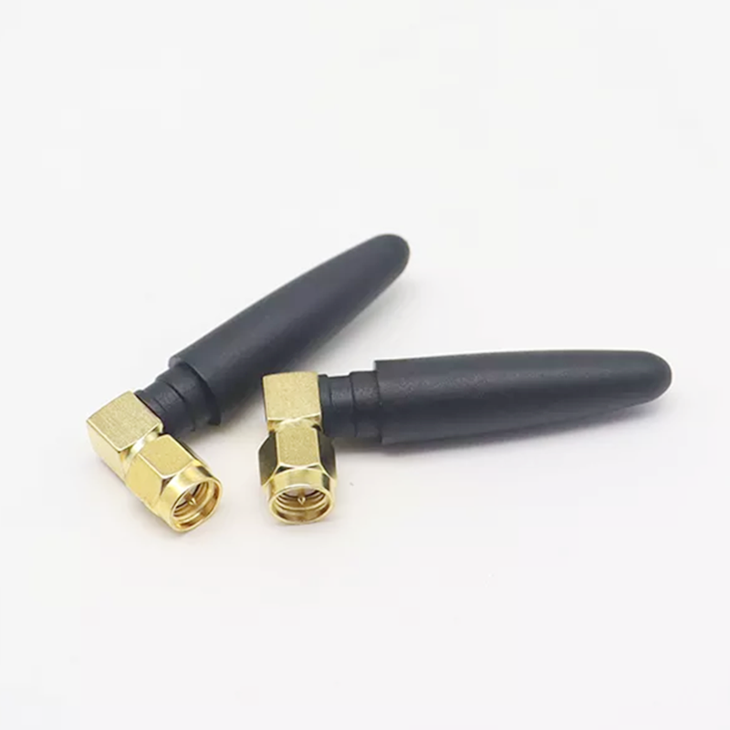 Mini GPRS / GPS Rubber Stick Short 5G Wifi FM Antenna 1.5dbi SMA Male Right Angle Digital Car TV Antennas