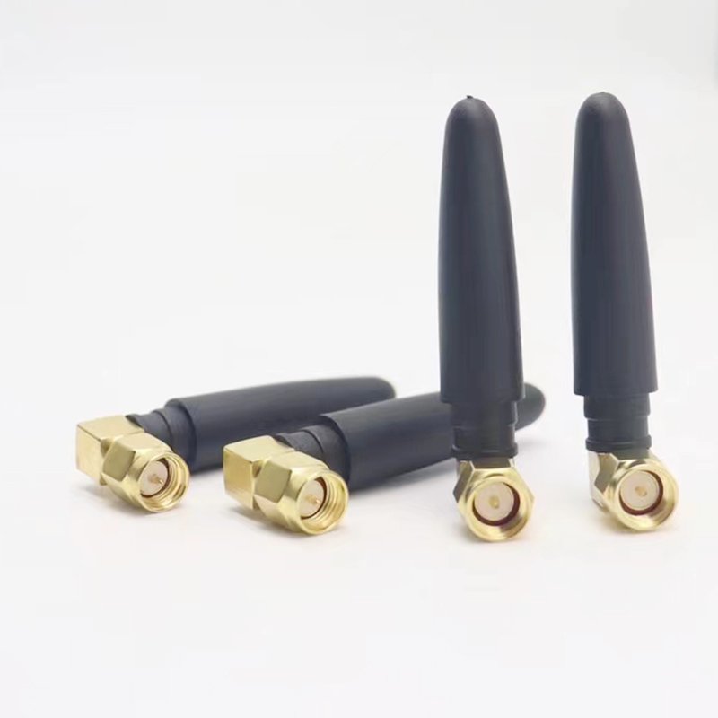 Mini GPRS / GPS Rubber Stick Short 5G Wifi FM Antenna 1.5dbi SMA Male Right Angle Digital Car TV Antennas