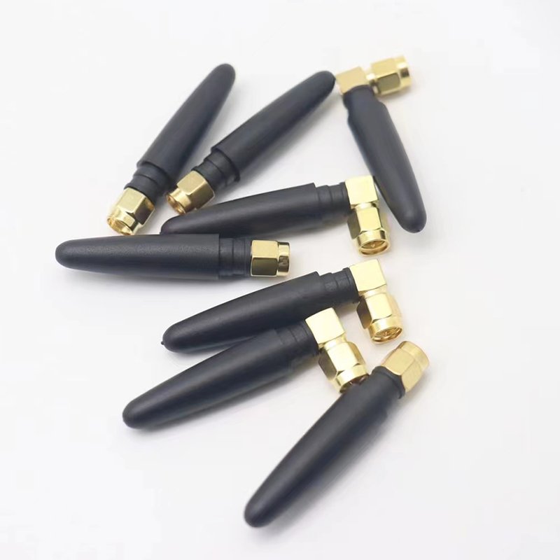 Mini GPRS / GPS Rubber Stick Short 5G Wifi FM Antenna 1.5dbi SMA Male Right Angle Digital Car TV Antennas